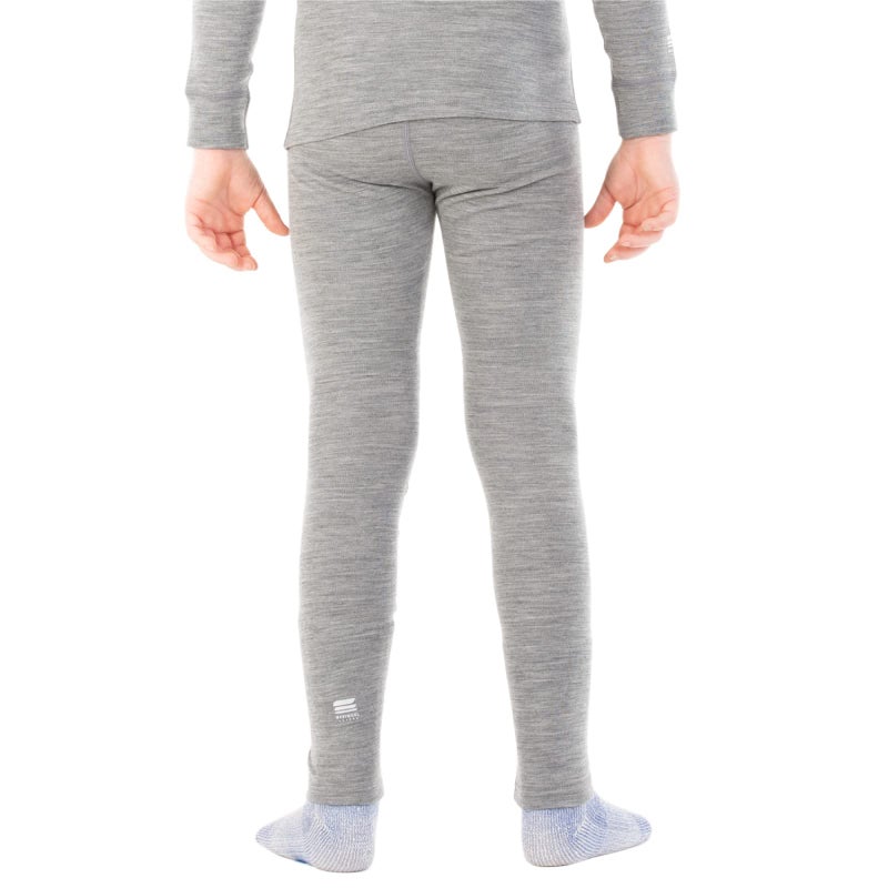 MERIWOOL Kids Unisex Thermal Bottoms Lightweight Merino Wool Base Layer Gray Heather - Image 3